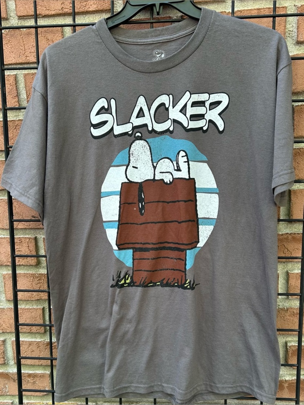 Peanuts Snoopy 'Slacker' Graphic Tee - Gray & Blue